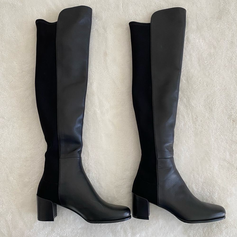 STUART WEITZMAN 6.5 (U.S size) 
City leather and neoprene over-the-knee boots